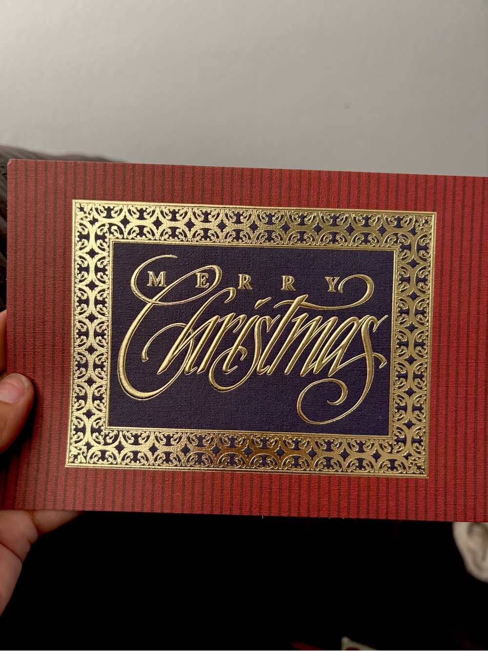 16 Vintage Cleo Christmas Greeting Cards, Chic Metallic Touch
